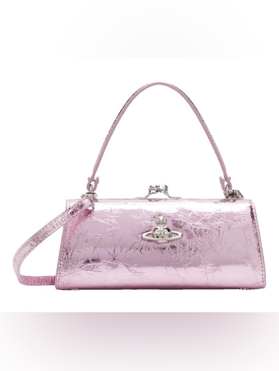 Vivienne Westwood Handbags - Vivienne Westwood Metallic Pink Kisslock Top-Handle Clutch - NWT & DUSTBAG!